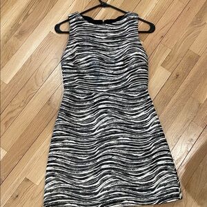 Alice & Olivia Black and White Zebra Print Dress